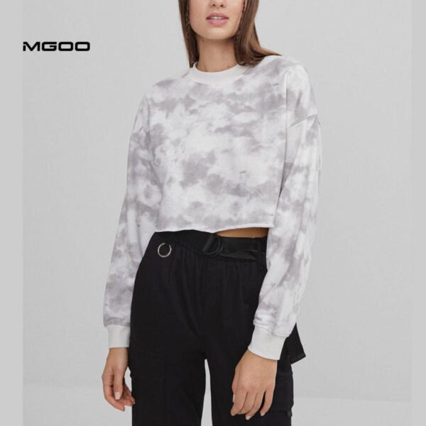 Women tie dye custom sweatshirt loose fit - Image 3