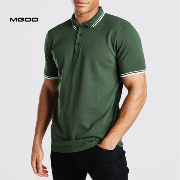 Men sportswear style spandex polo shirt - Image 3