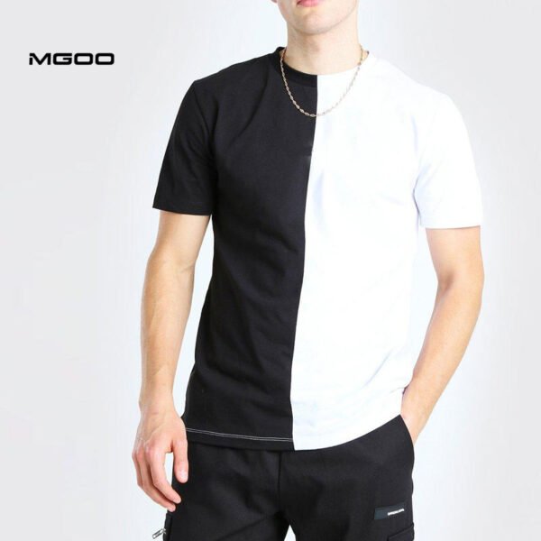 Men  color block t shirt organic cotton