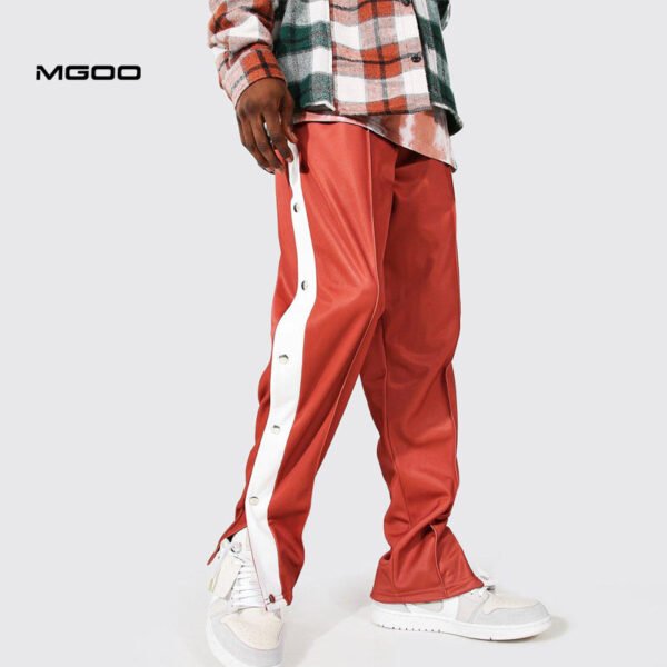 Men contrast color sweatpants track pants - Image 4