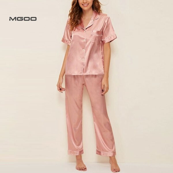 Women satin stretchy elegant women pants - Image 3