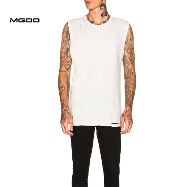 Men custom plain blank tank top vest - Image 4
