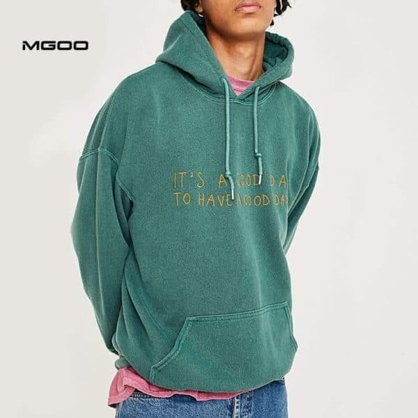 Men oversize washed pullover custom hoodie - Image 3